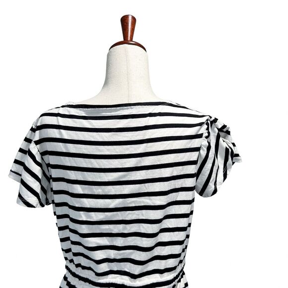 Kate Spade New York Medium Stripe Drop Shoulder Dress Women's Midi Summer Preppy - Picture 2 of 10